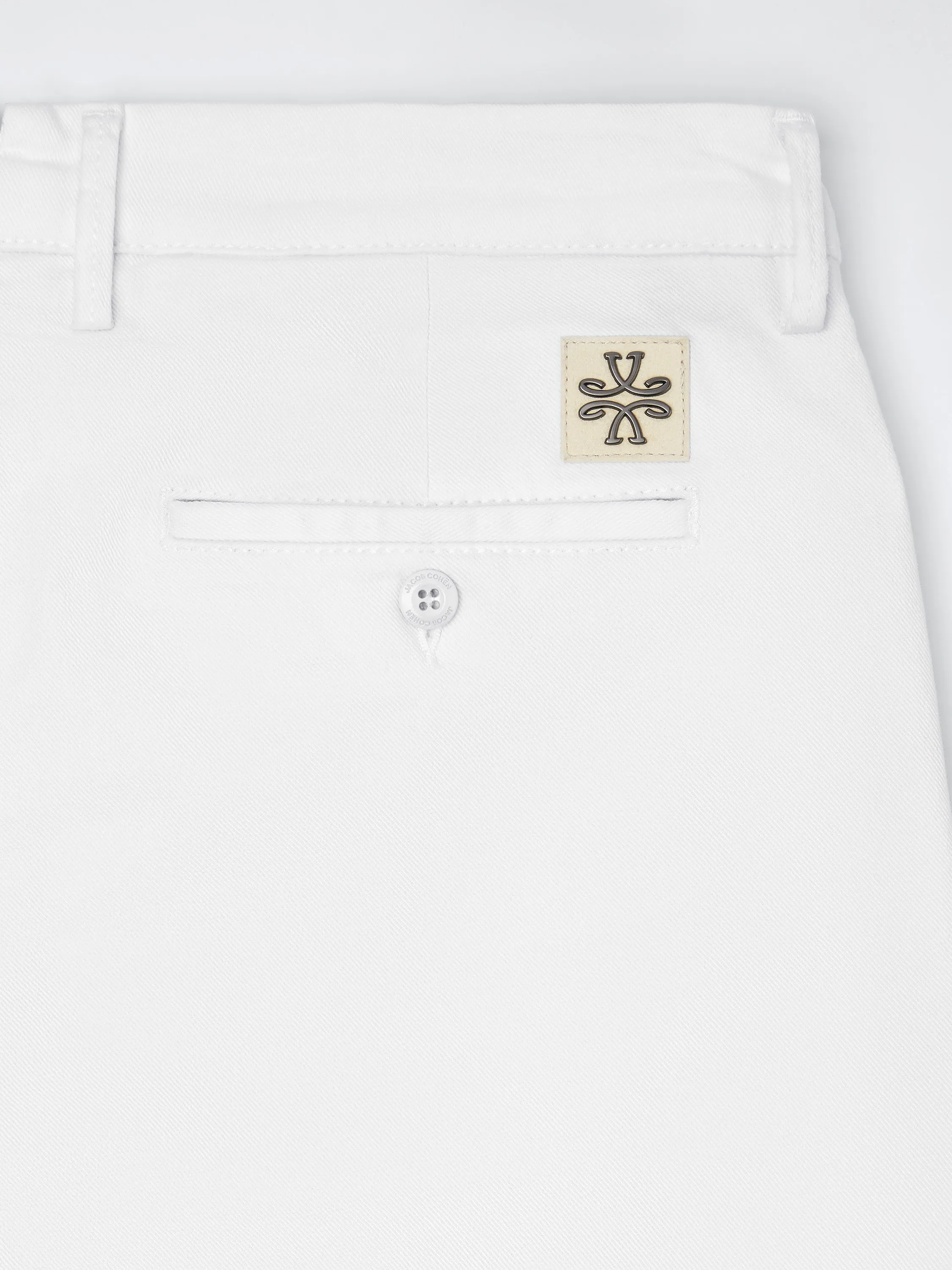 Bobby Chinos in White Bull Cotton