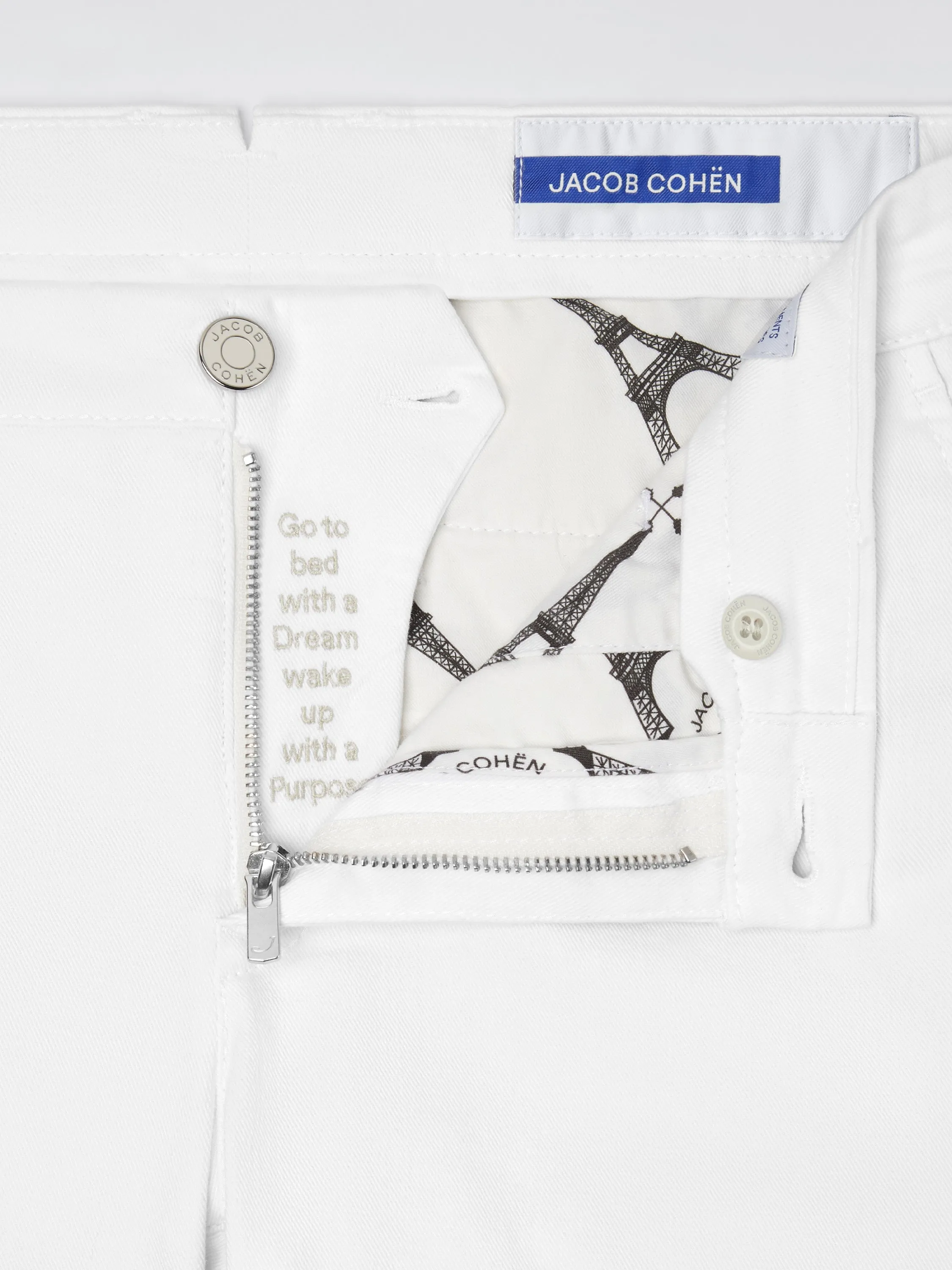 Bobby Chinos in White Bull Cotton