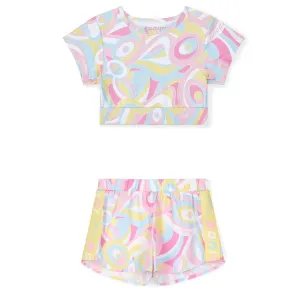 BONINI BY A DEE - Sports Shorts Shine & Crop Sports Top Energy - Lemon Cake
