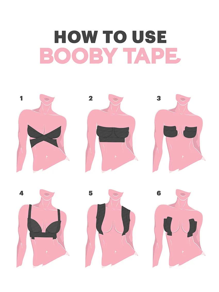 Booby Tape Breast Lift Tape - Black