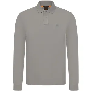 BOSS PASSERBY STRETCH-COTTON LONG SLEEVE POLO SHIRT