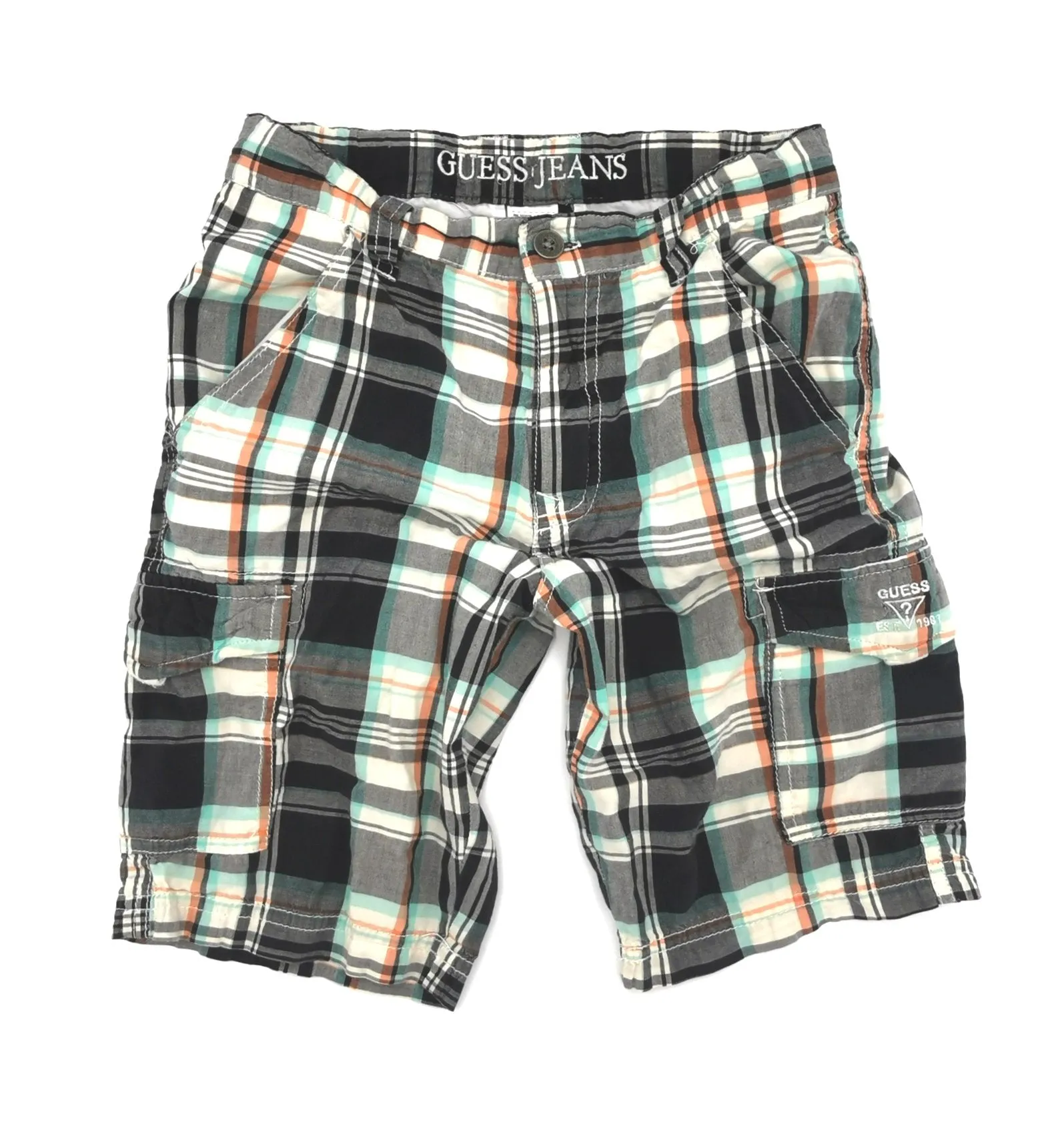 BOY SIZE 7 YEARS - GUESS Super Soft Cargo Shorts EUC B43