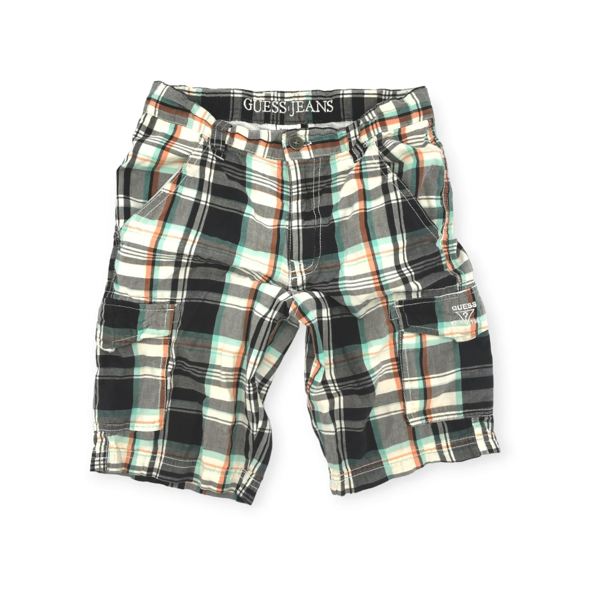BOY SIZE 7 YEARS - GUESS Super Soft Cargo Shorts EUC B43