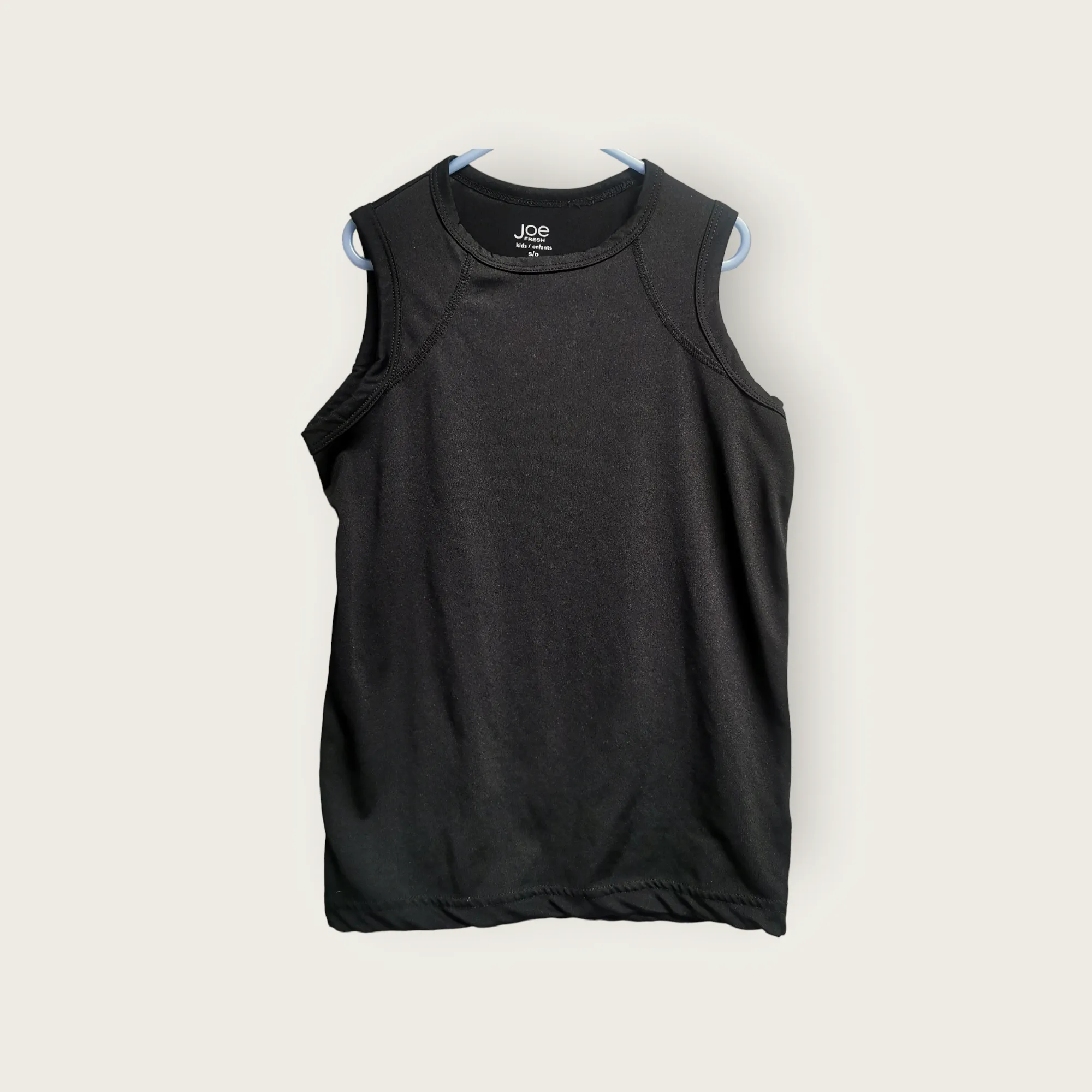 BOY SIZE SMALL (6/7 YEARS) - JOE FRESH, Black Athletic Tank Top EUC B50