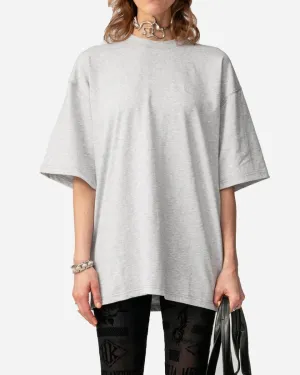 Boyfriend Tee - Light Grey Melange Logo