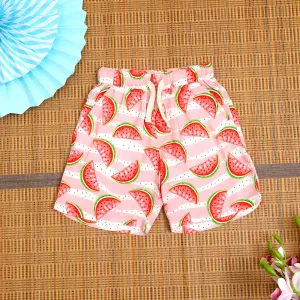 Boys Fruit Printed Short Pink Red