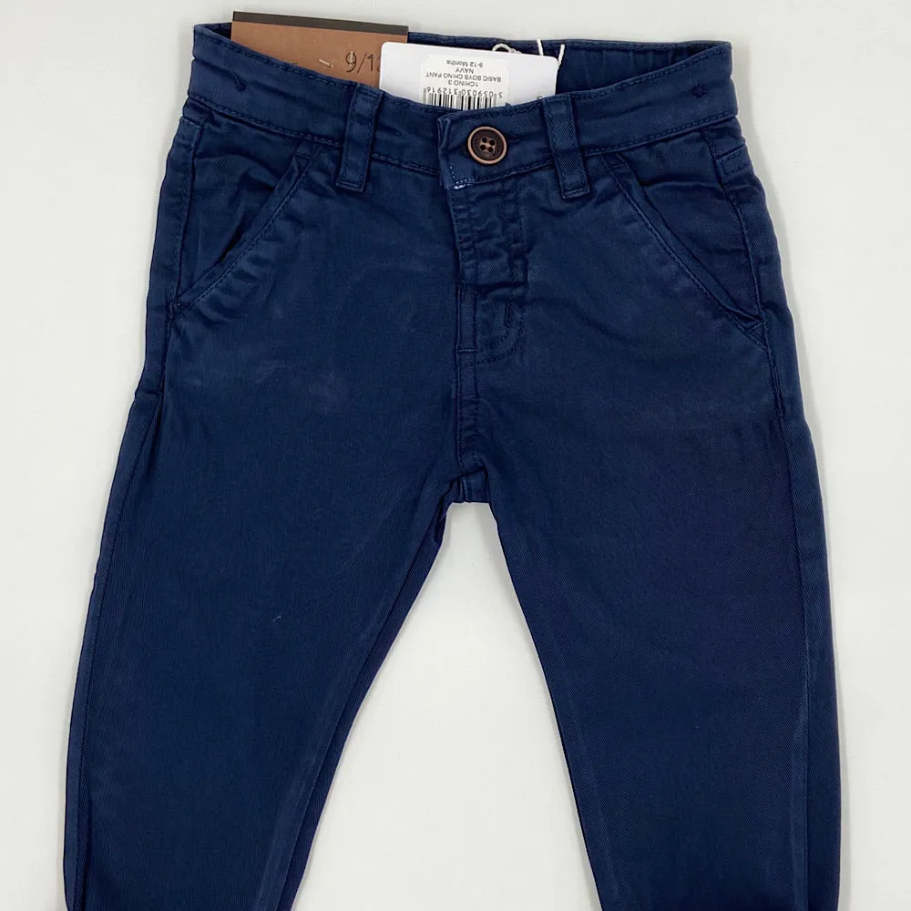 Boys navy chinos