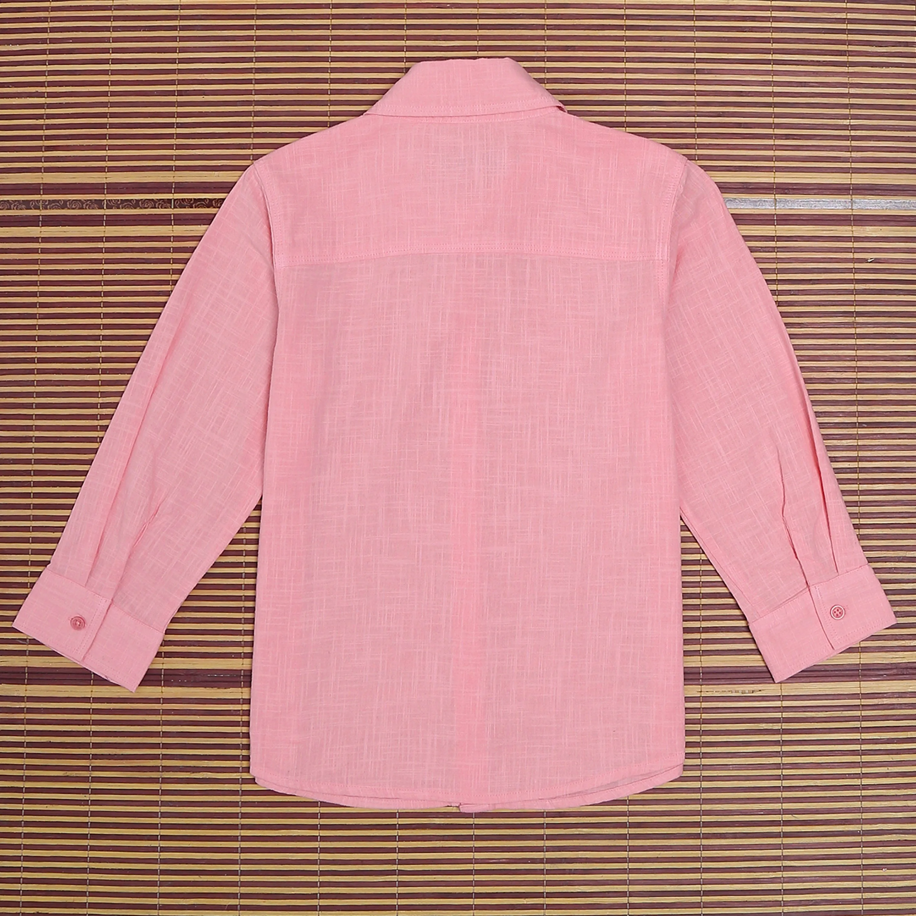Boys Overdyed 3/4th Sleeve Vintage Shirt Light Pink