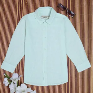 Boys Overdyed 3/4th Sleeve Vintage Shirt Mint Green
