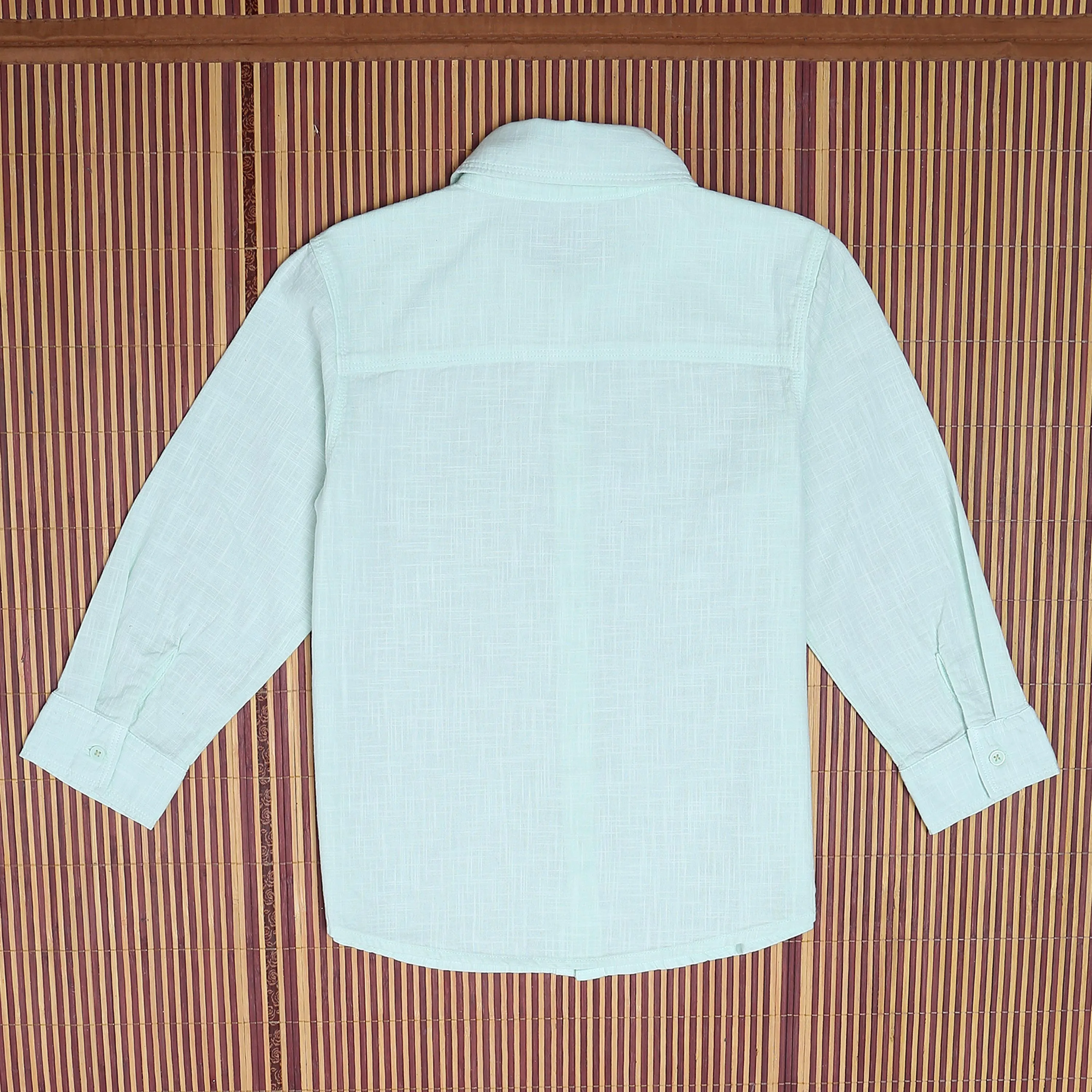 Boys Overdyed 3/4th Sleeve Vintage Shirt Mint Green