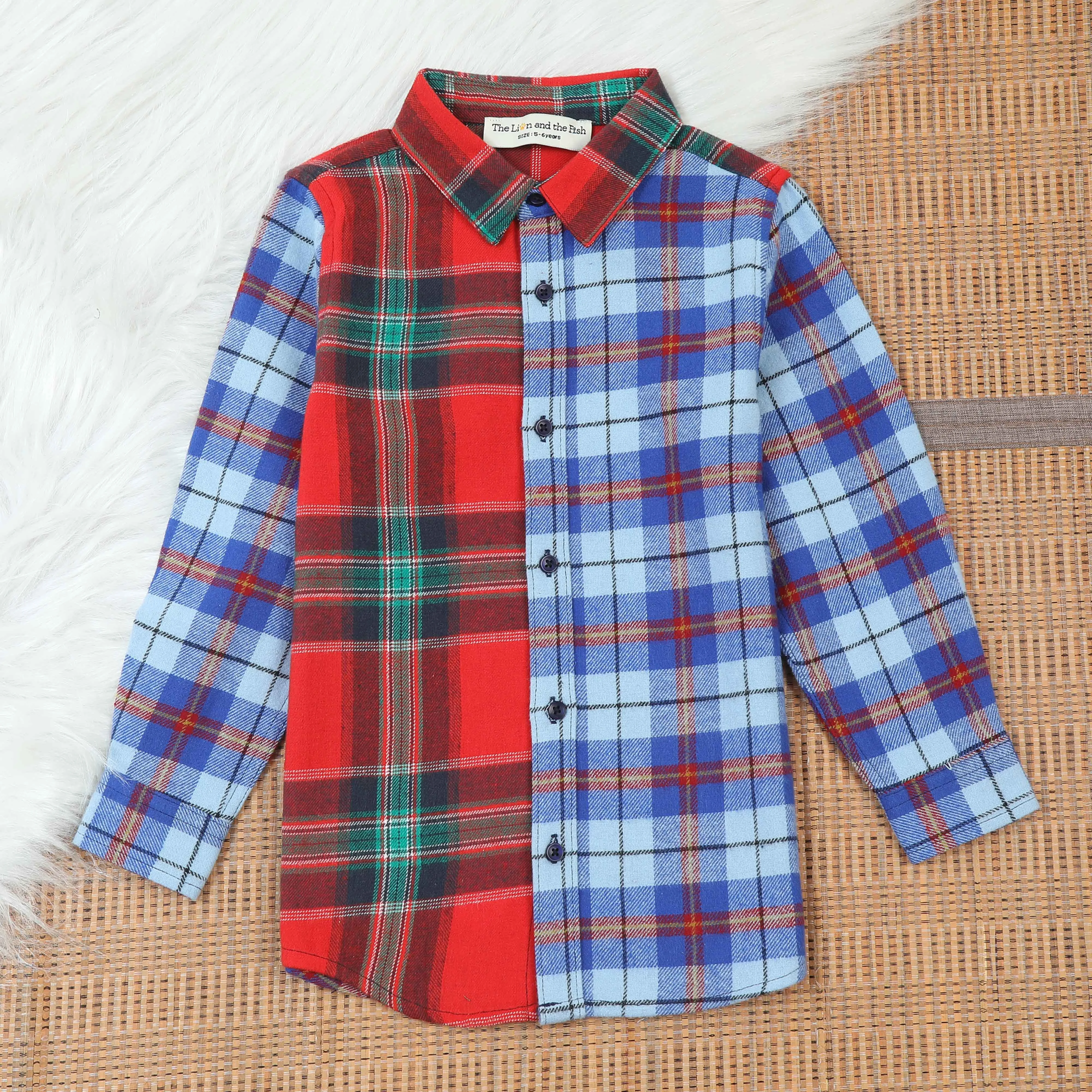 Boys Tartan Checkered Shirt Multicoloured