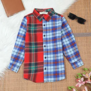 Boys Tartan Checkered Shirt Multicoloured