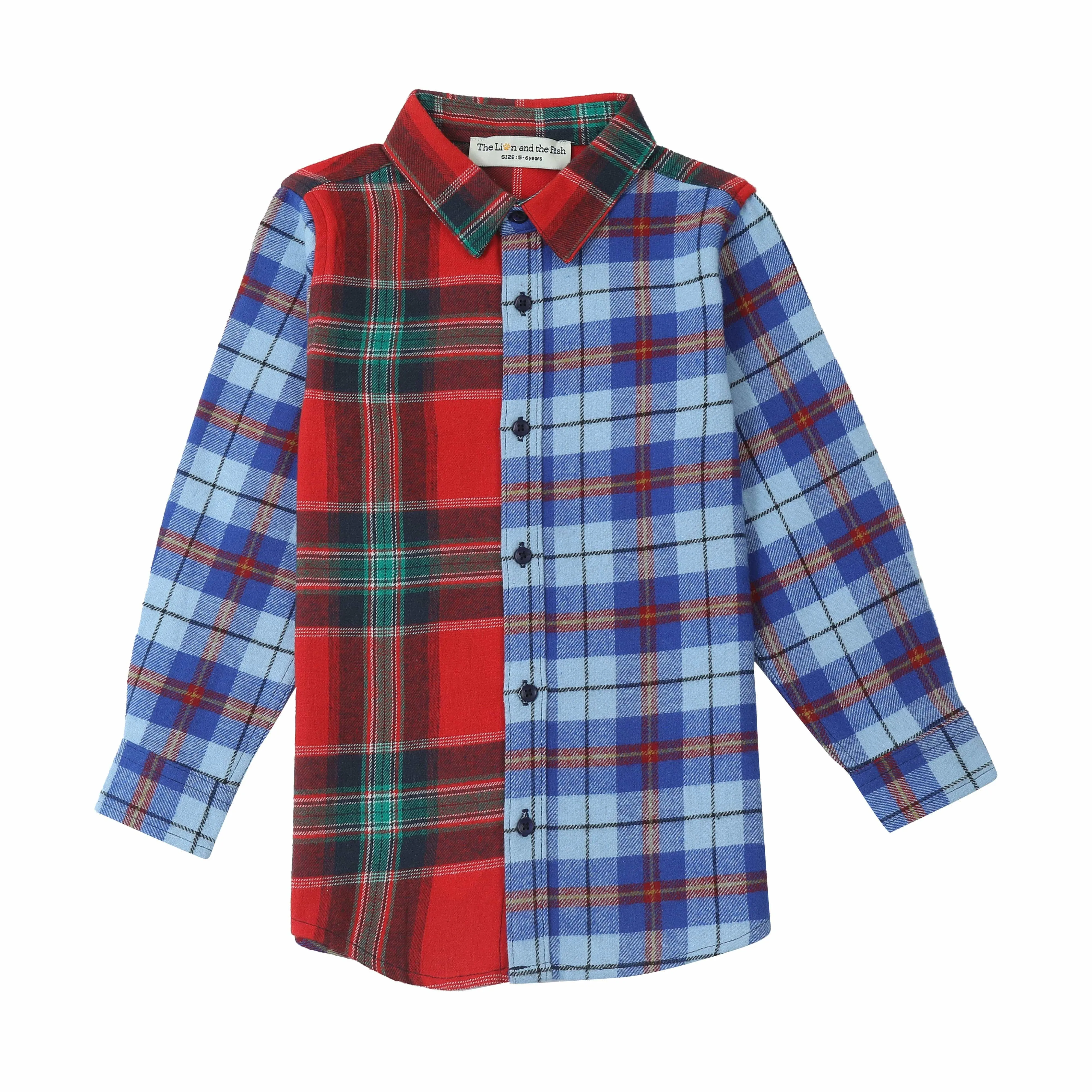 Boys Tartan Checkered Shirt Multicoloured