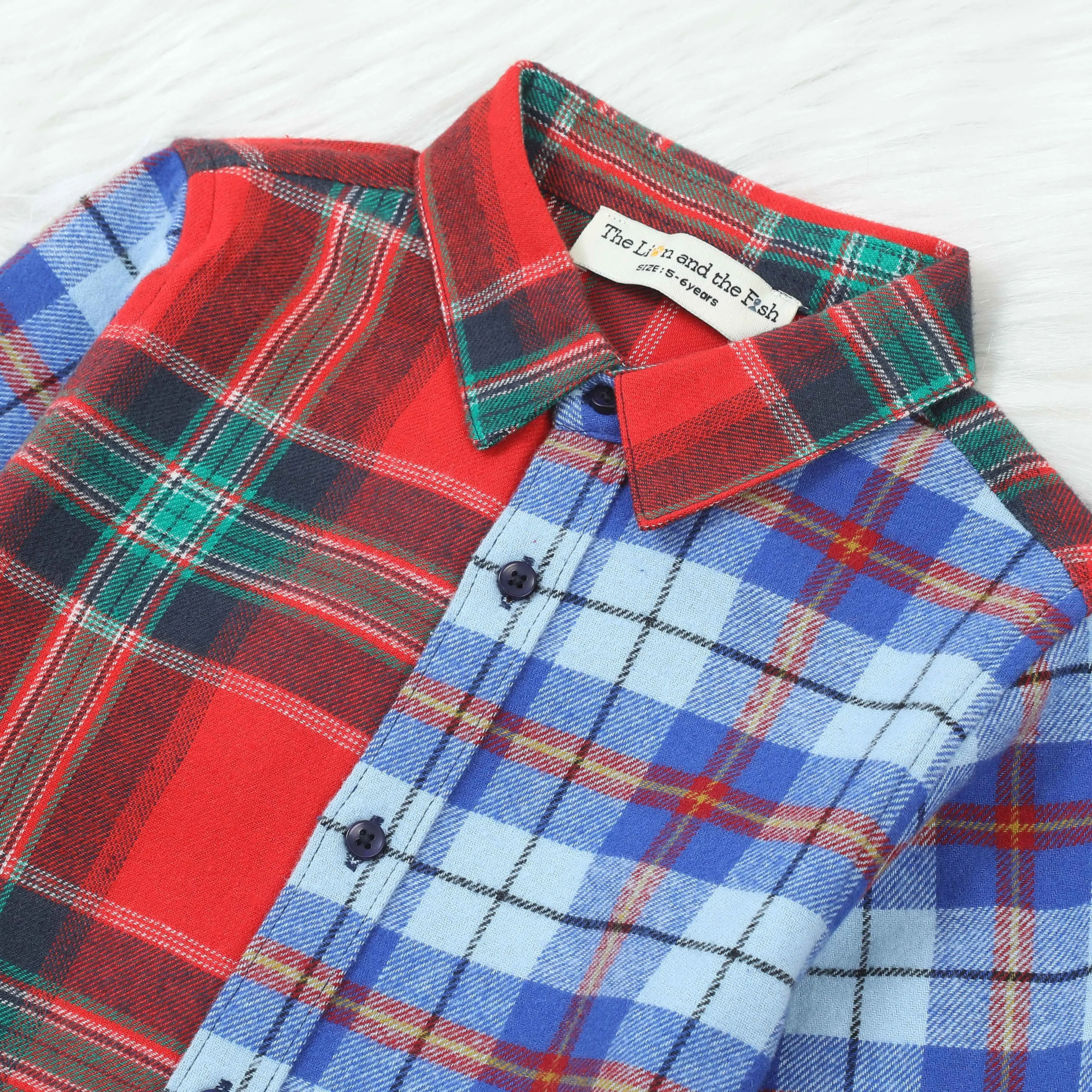 Boys Tartan Checkered Shirt Multicoloured