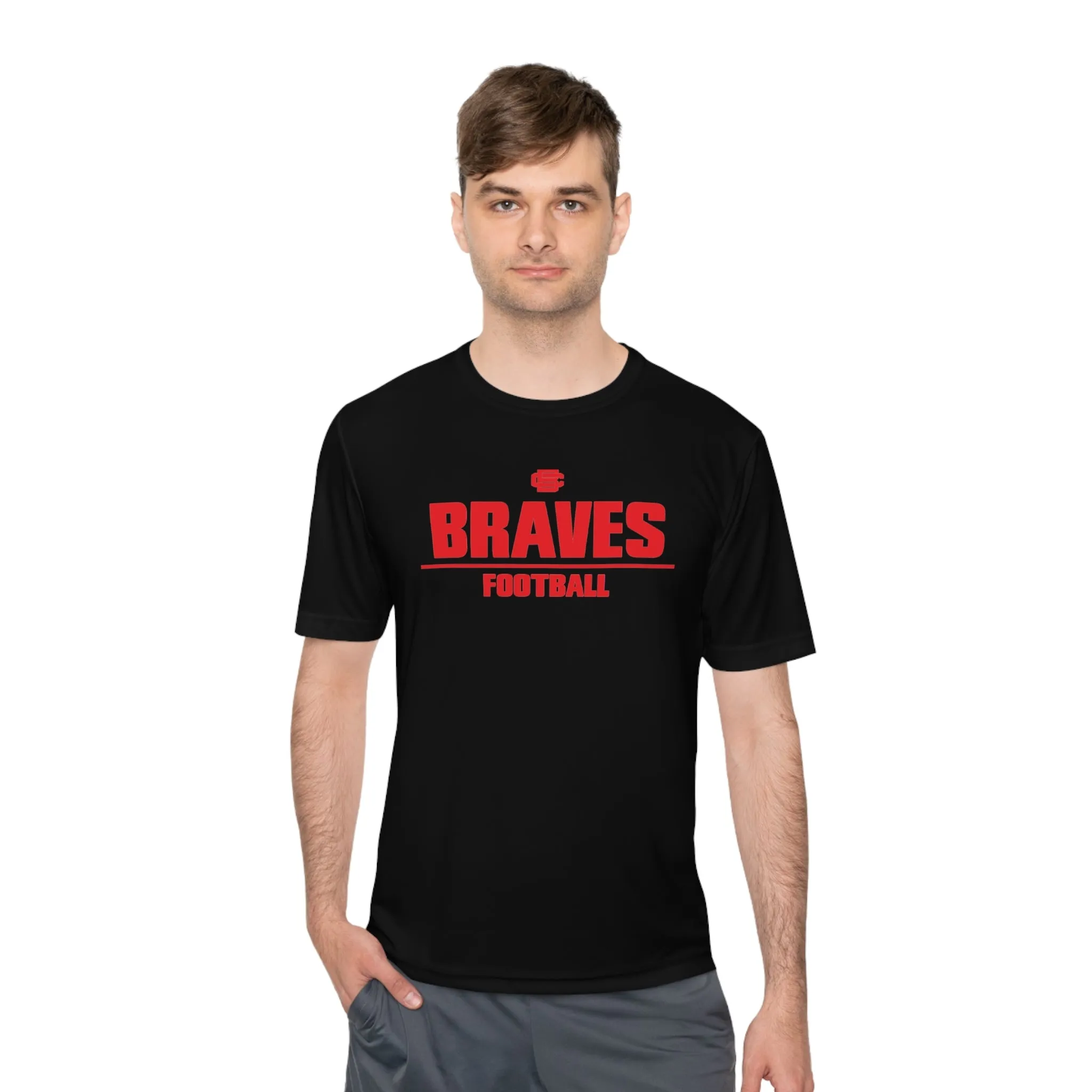 Braves Football Moisture Wicking Tee