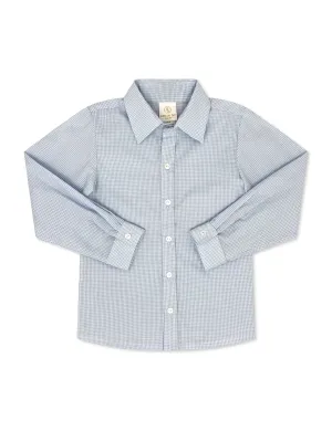 Brees Button Down - Baby Blue Minigingham