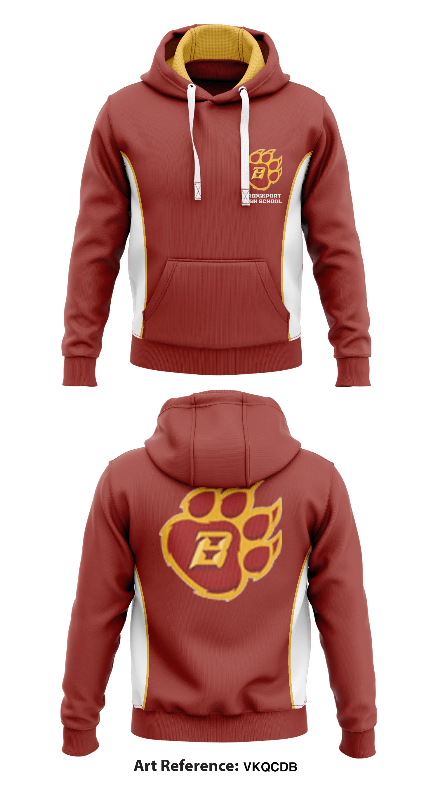 Bridgeport High School  Core Men's Hooded Performance Sweatshirt - vKQCdB