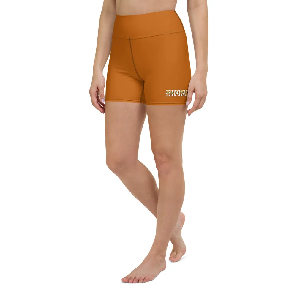 Bronze SHORMEHD Kente Biker Shorts