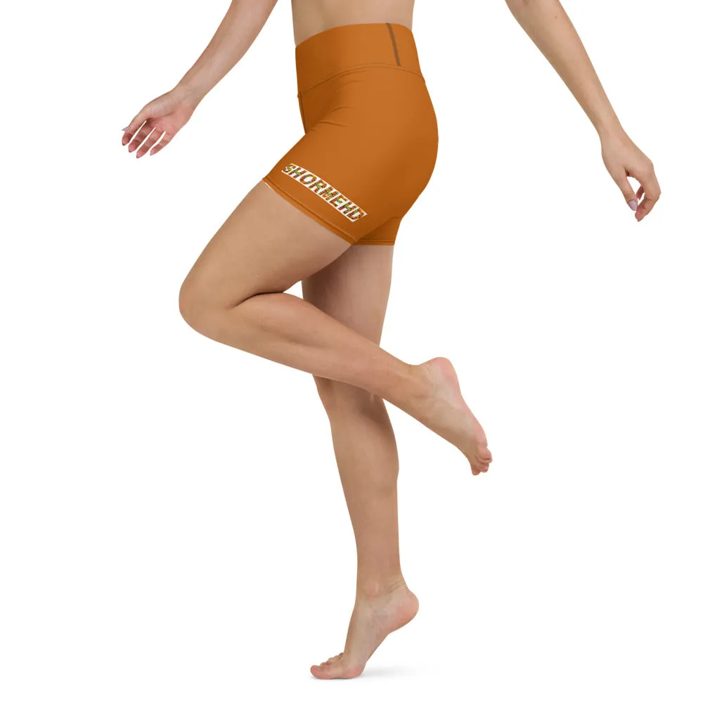 Bronze SHORMEHD Kente Biker Shorts