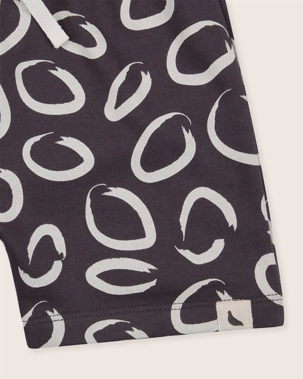 Brown Eyespot Print Shorts
