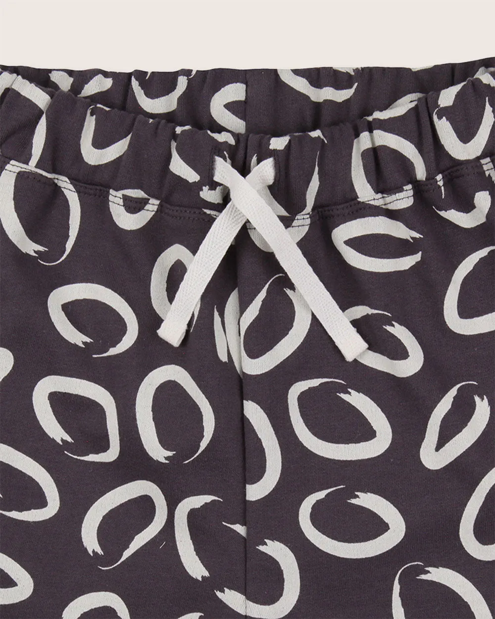 Brown Eyespot Print Shorts
