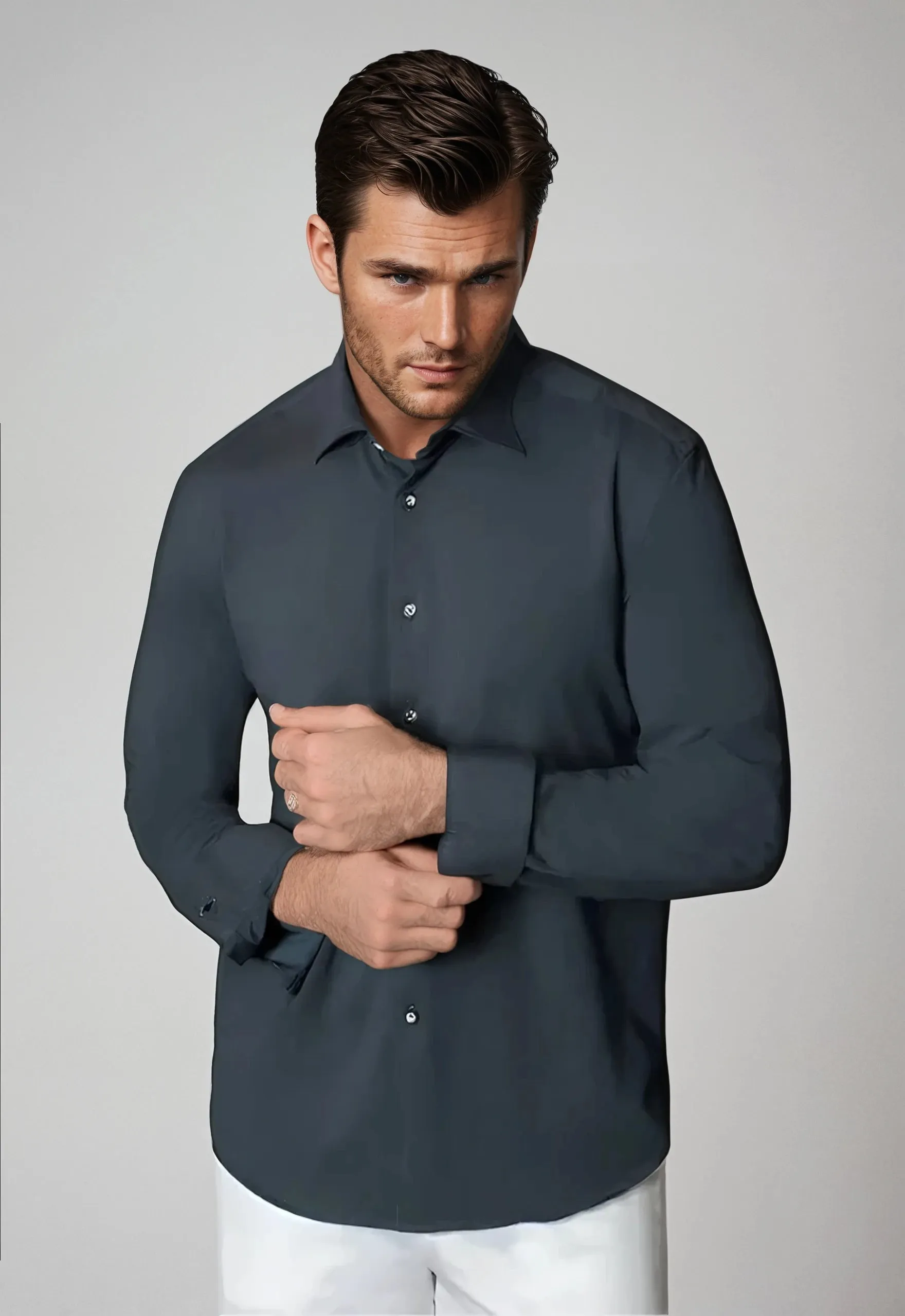 Buki   CINQO 'Single Shot' Long Sleeve Shirt Blue Night