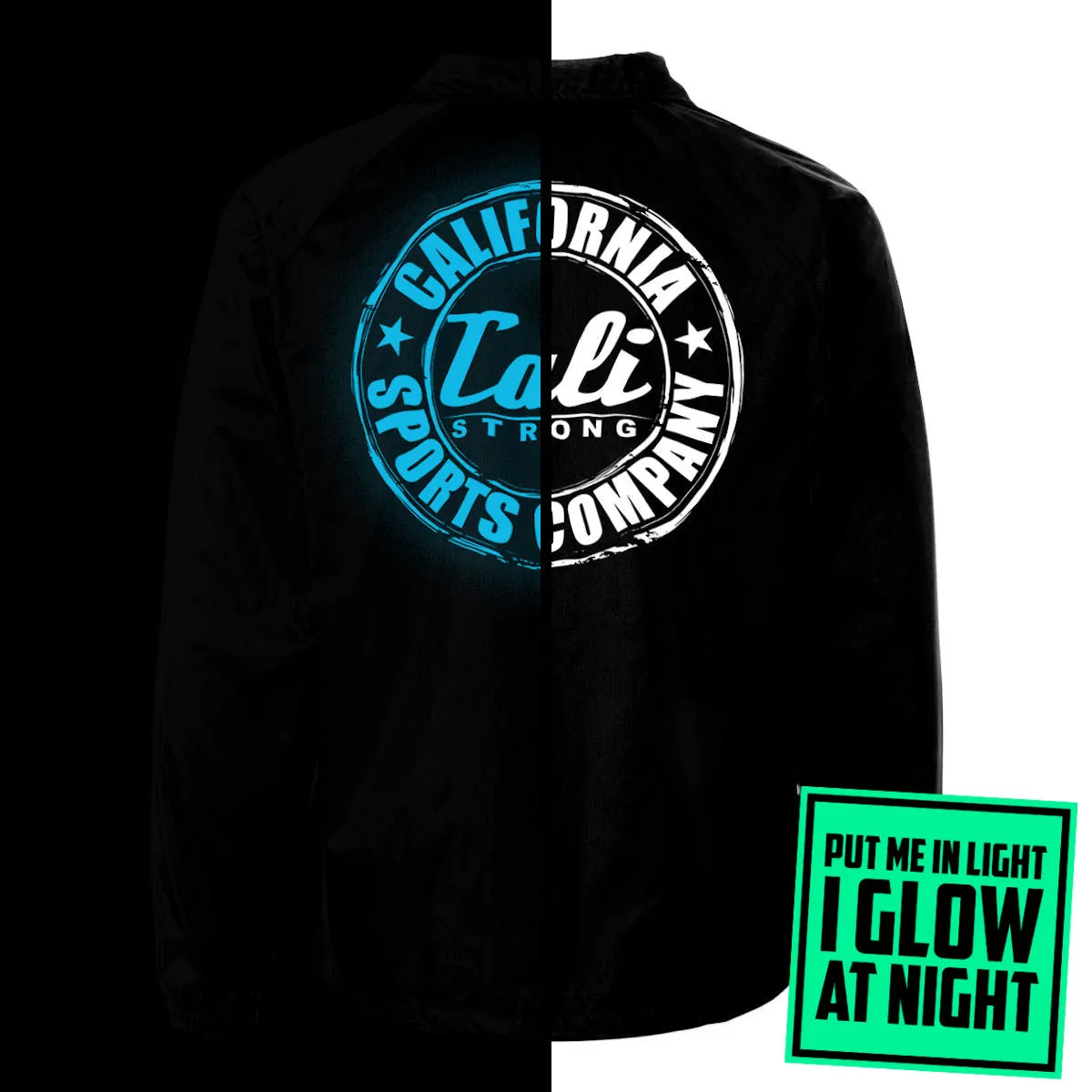 CALI Strong Coaches Jacket Black Glow in the Dark