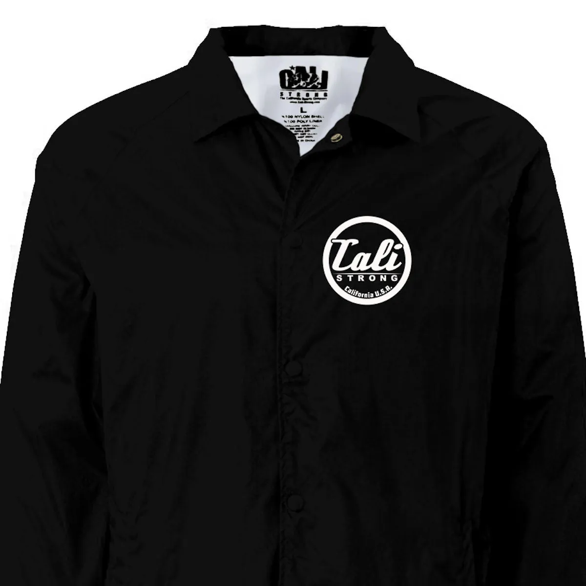 CALI Strong Coaches Jacket Black Glow in the Dark