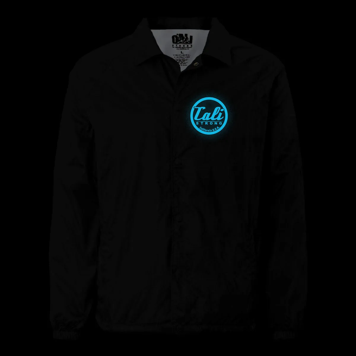 CALI Strong Coaches Jacket Black Glow in the Dark