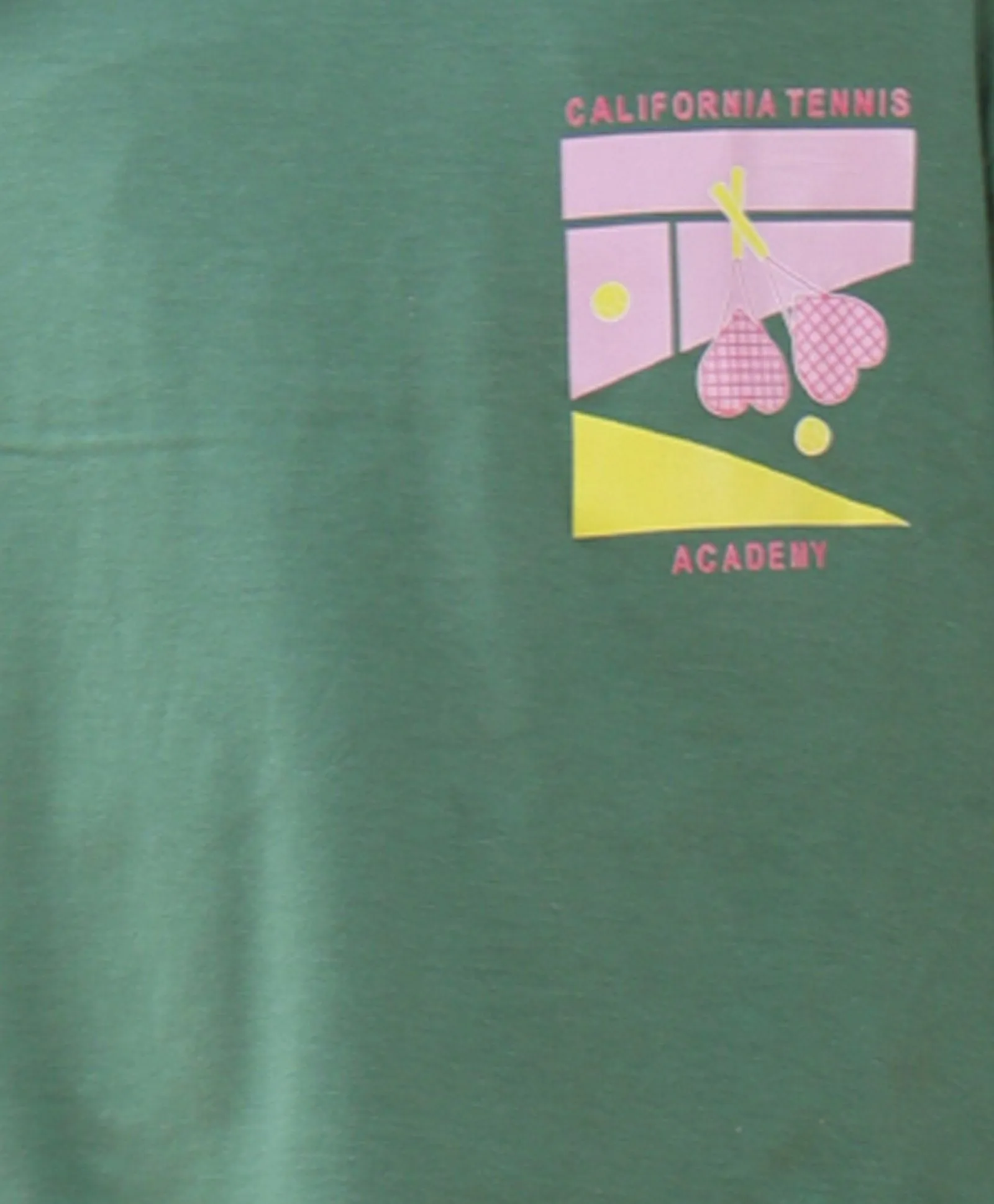 CALIFORNIA TENNIS GREEN PINK SUMMER GIRLS SHORTS SET - GREEN/PINK