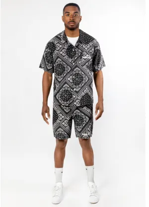 C&A Black Bandana Short Set