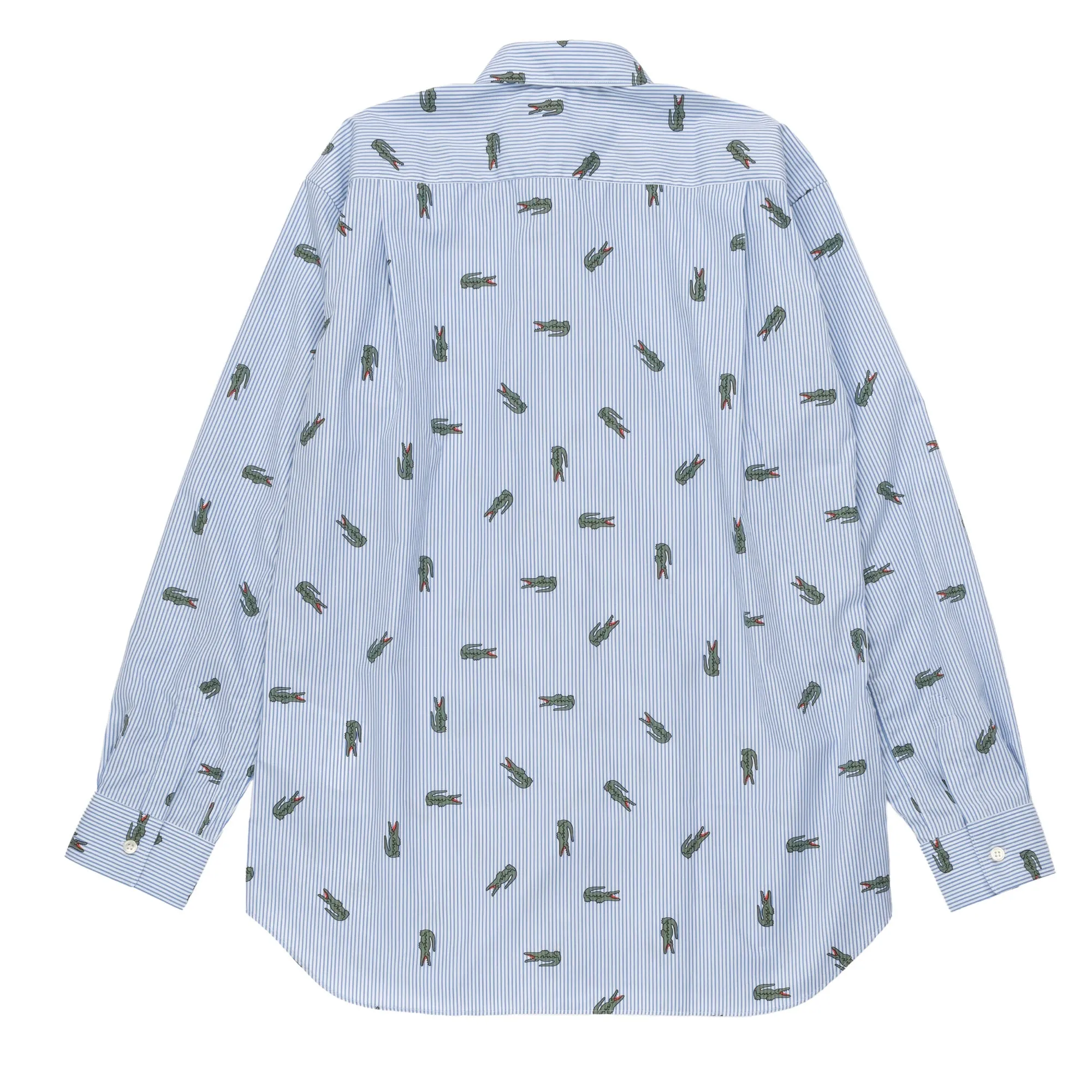 CDG SHIRT Lacoste Print Shirt FL-B004-W23 Blue Stripe