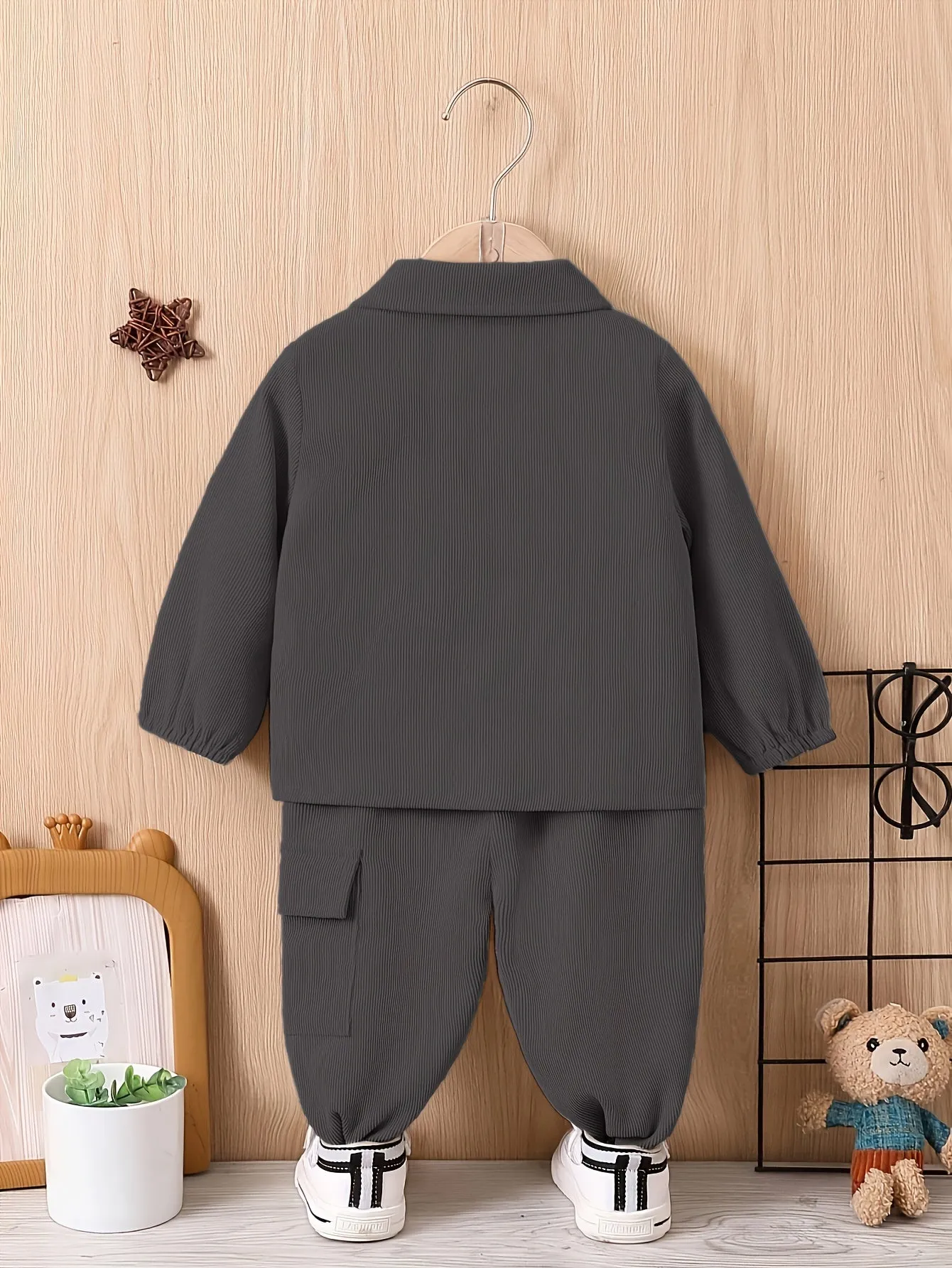 Children's suit boys' autumn and winter clothes baby fashion work clothes 2-piece boy's sports suit children