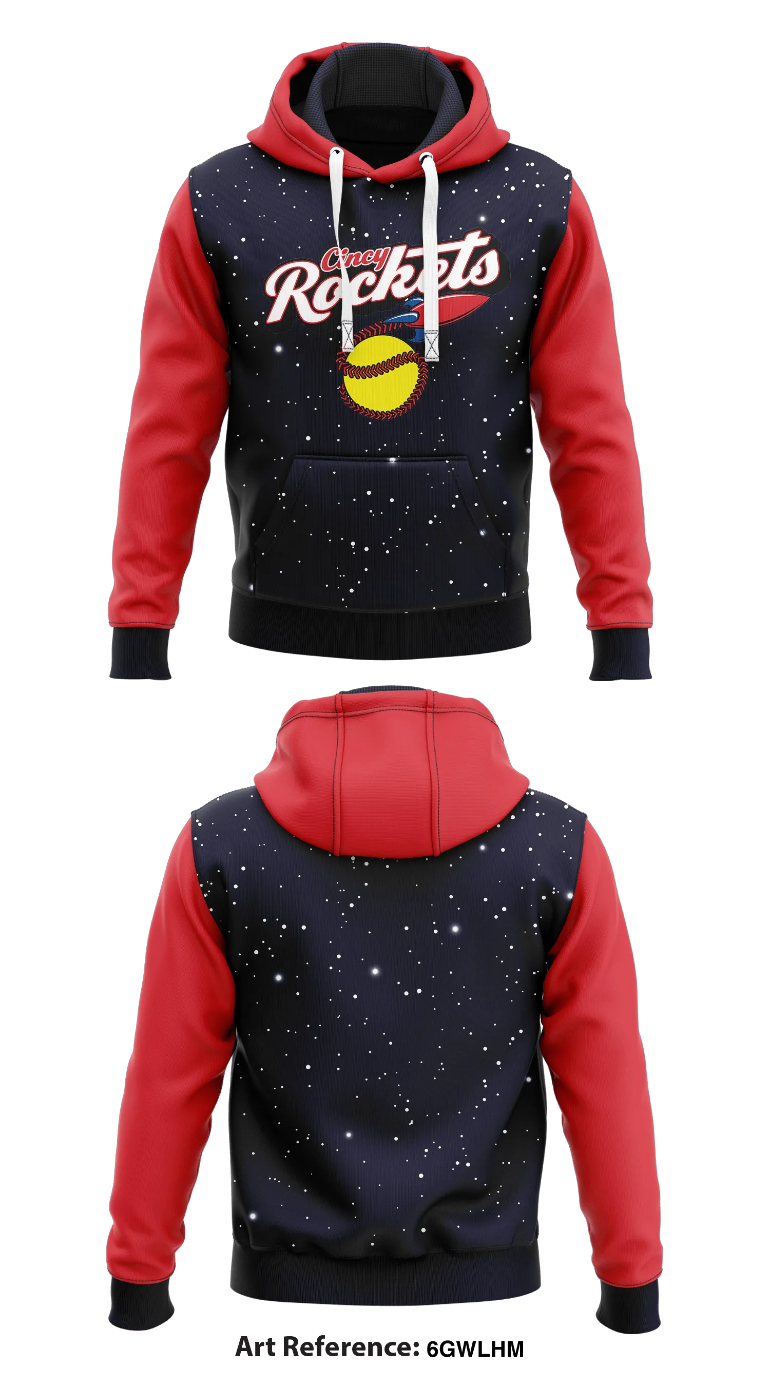 Cincy Rockets Store 1 Core Men's Hooded Performance Sweatshirt - 6GWLhM