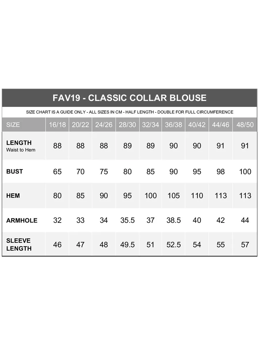Classic Collar Blouse - Navy