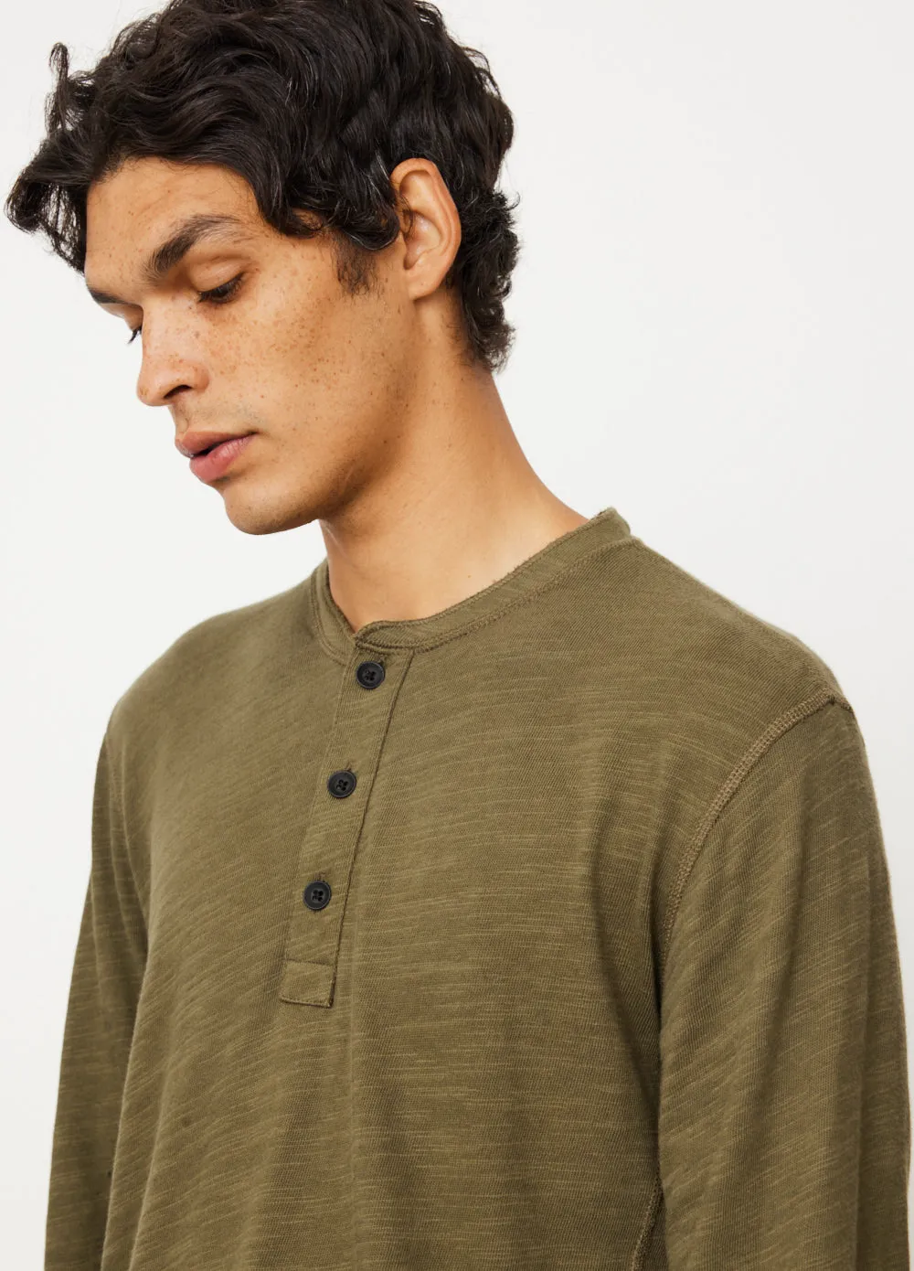 Classic Flame Henley Long Sleeve Top