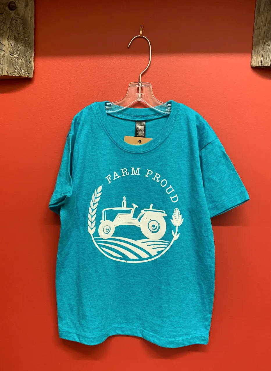 CLYouthFarmProud-6T-Teal Youth Farm Proud Tee