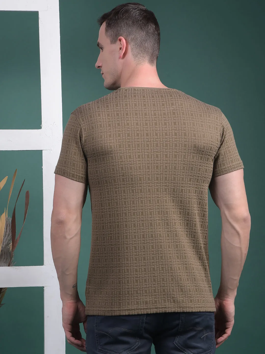 COBB BROWN SELF-DESIGN ROUND NECK T-SHIRT