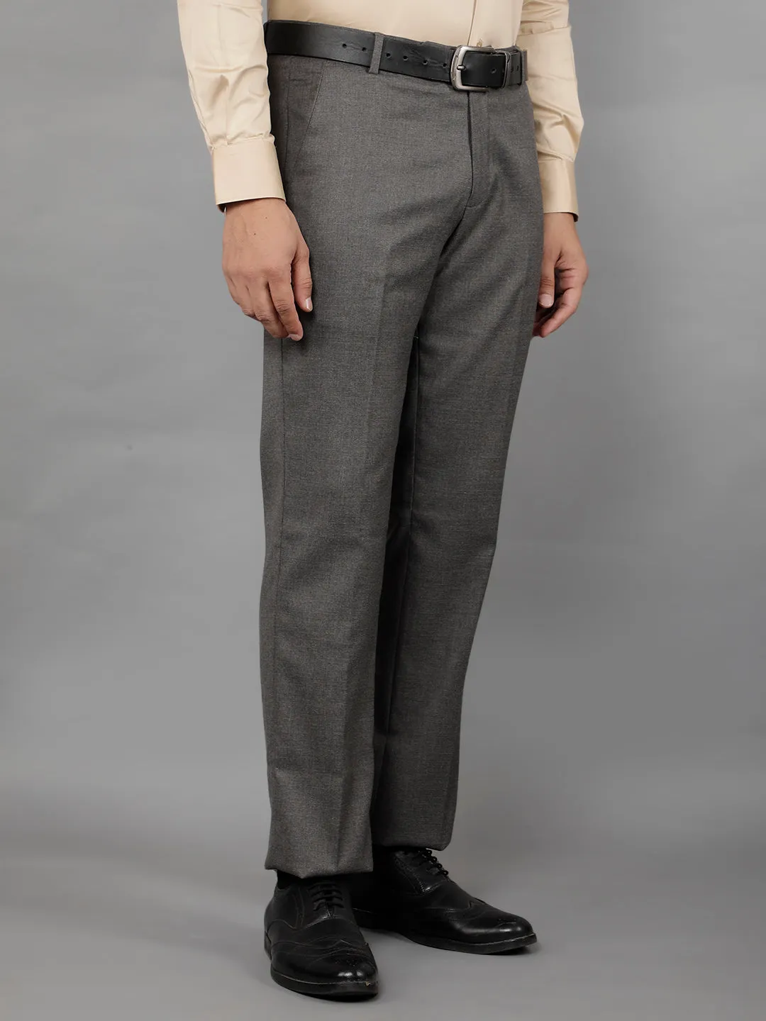 COBB MENS DARK GREY FORMAL TROUSERS