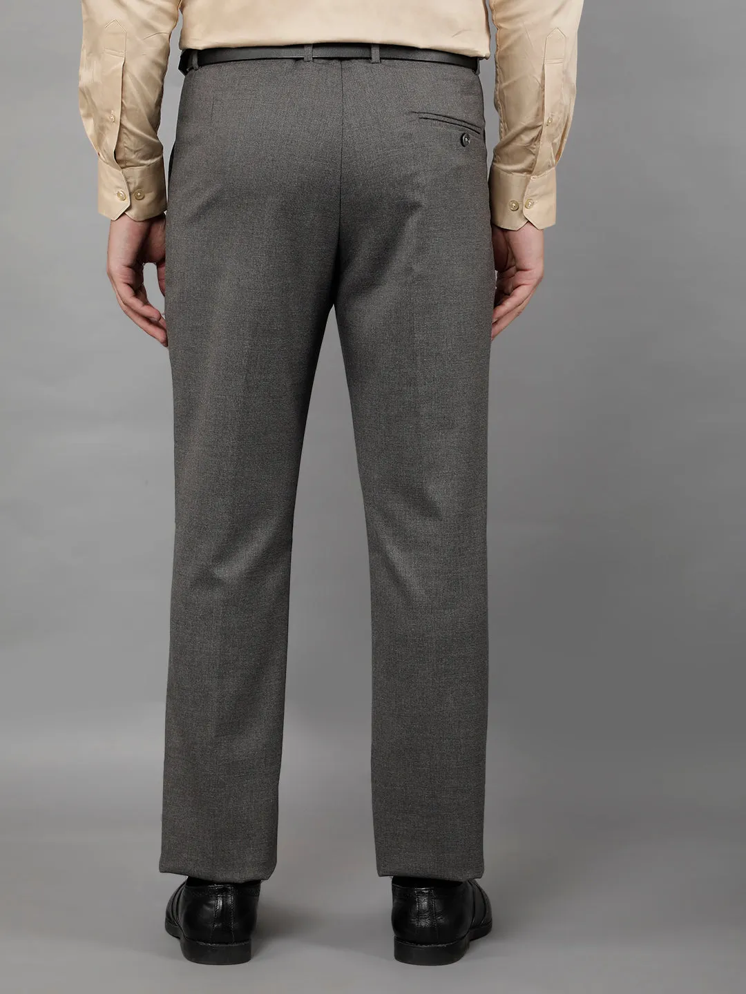 COBB MENS DARK GREY FORMAL TROUSERS
