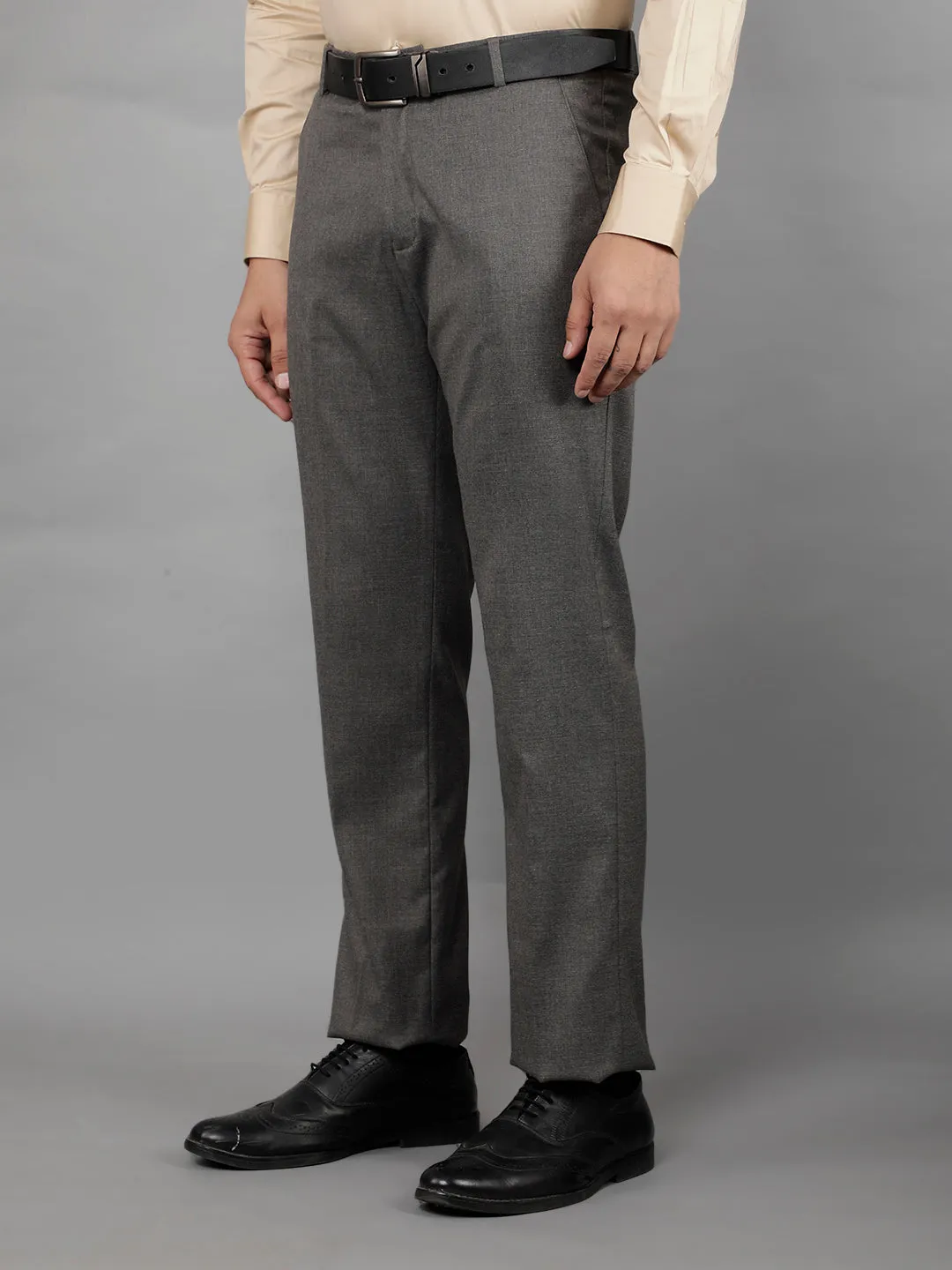 COBB MENS DARK GREY FORMAL TROUSERS