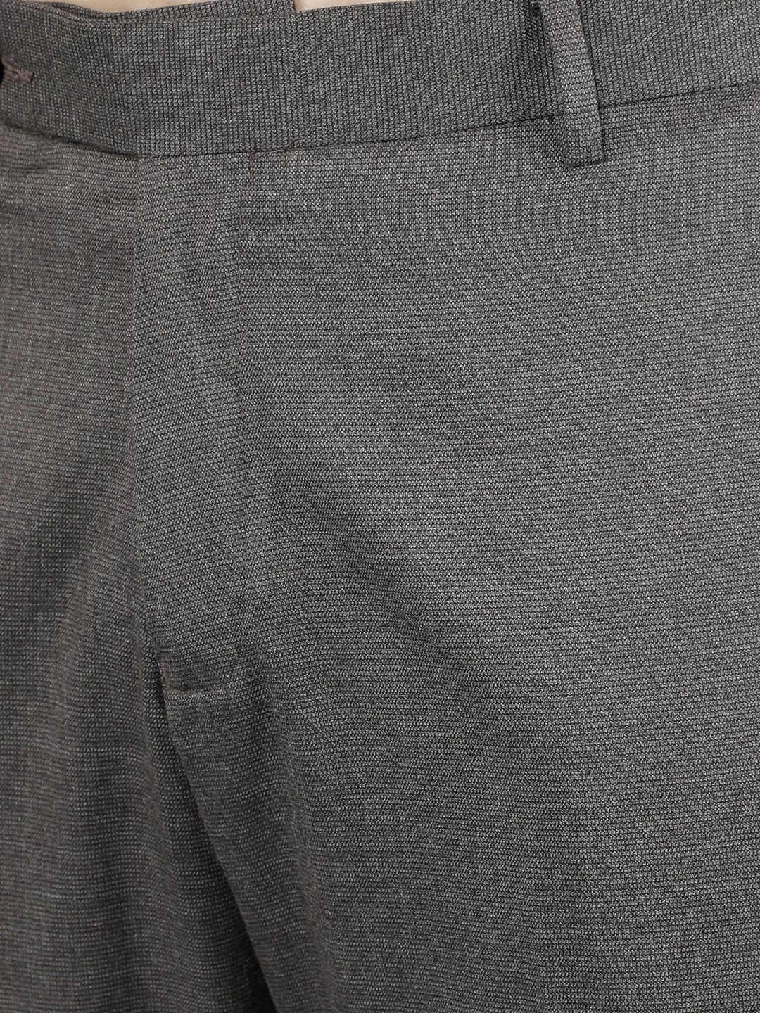 COBB MENS DARK GREY FORMAL TROUSERS