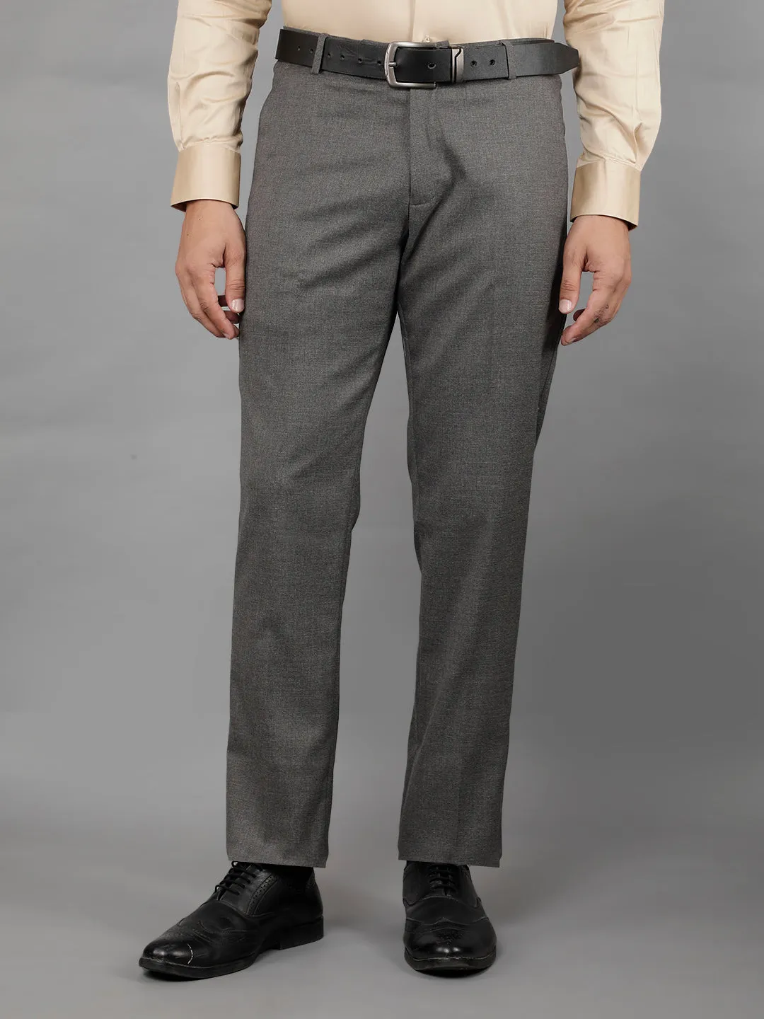 COBB MENS DARK GREY FORMAL TROUSERS