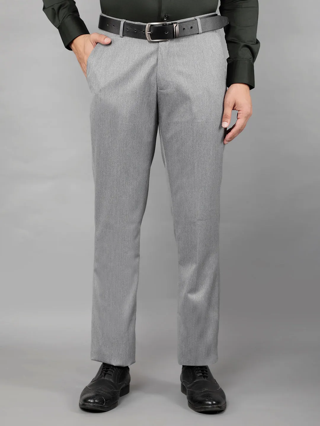 COBB MENS GREY FORMAL TROUSERS