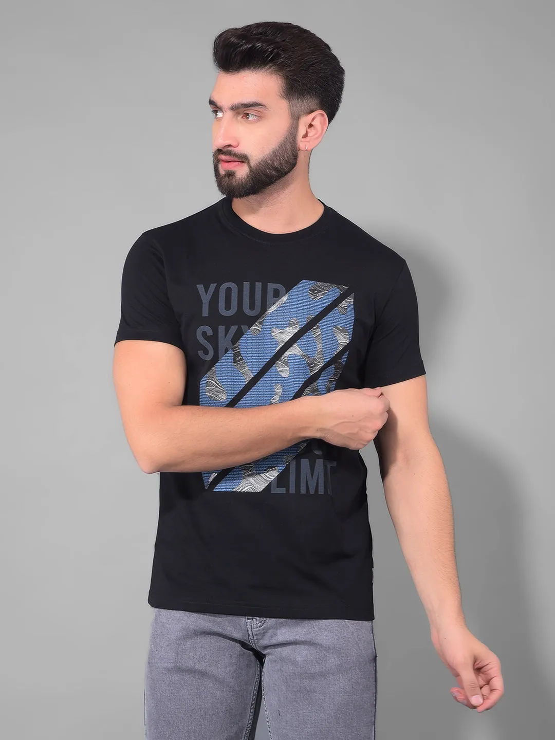 Cobb Men's Pack of 3 Printed Round Neck Combo T-Shirt