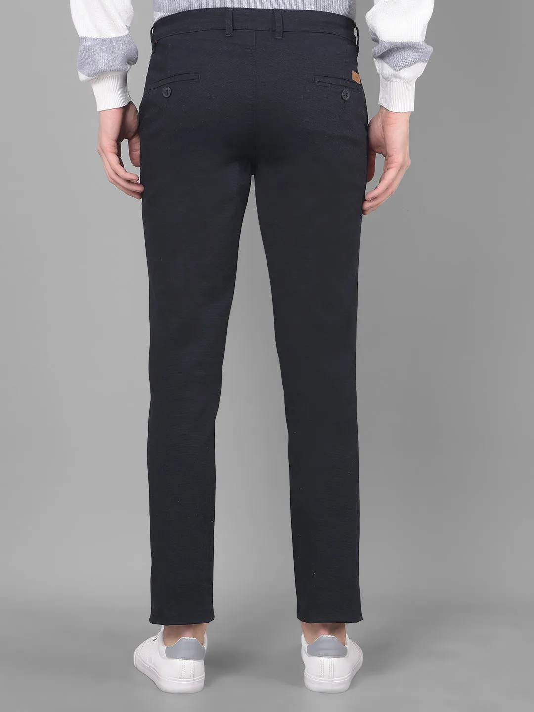 COBB NAVY BLUE SLIM FIT CHINOS
