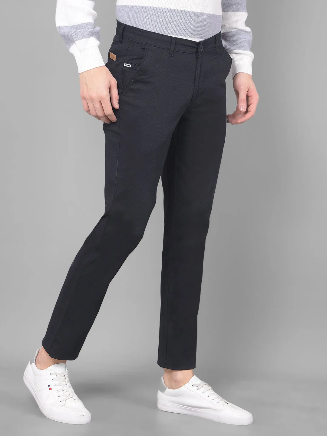 COBB NAVY BLUE SLIM FIT CHINOS