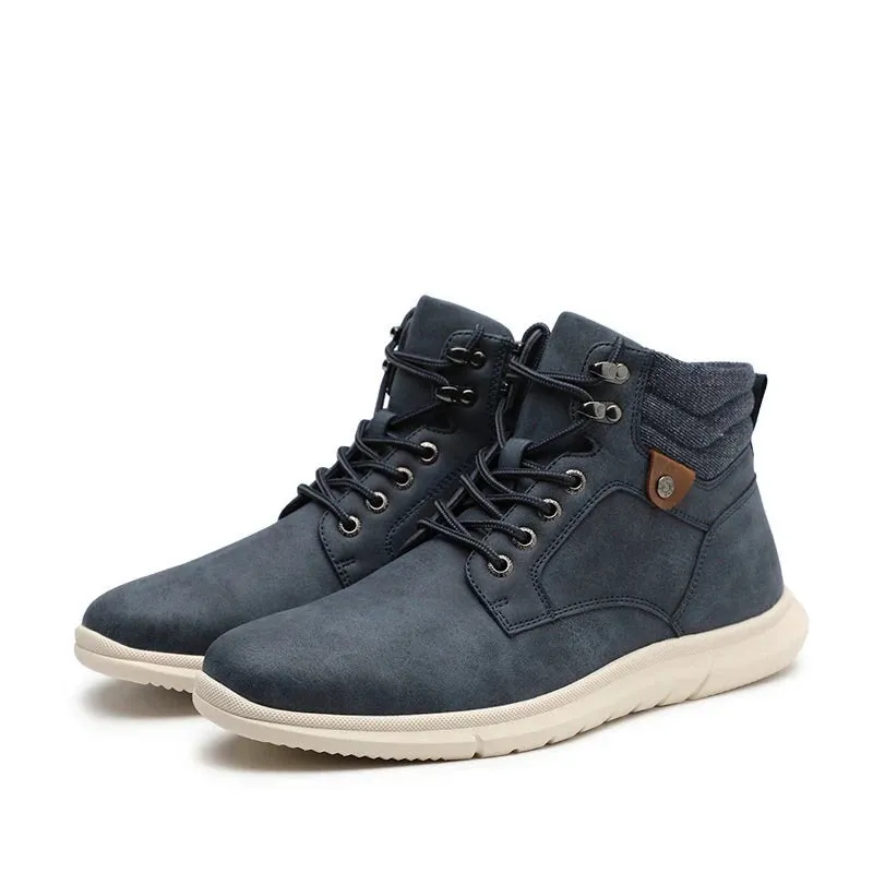 ComfyStride Classic Leather Ankle Boots