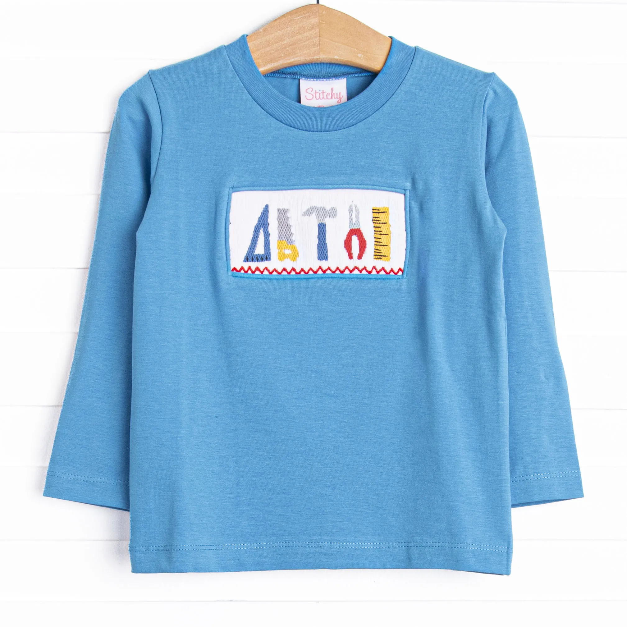 Craftsman Cutie Smocked Top, Blue