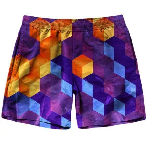 Cubed Purple Shorts